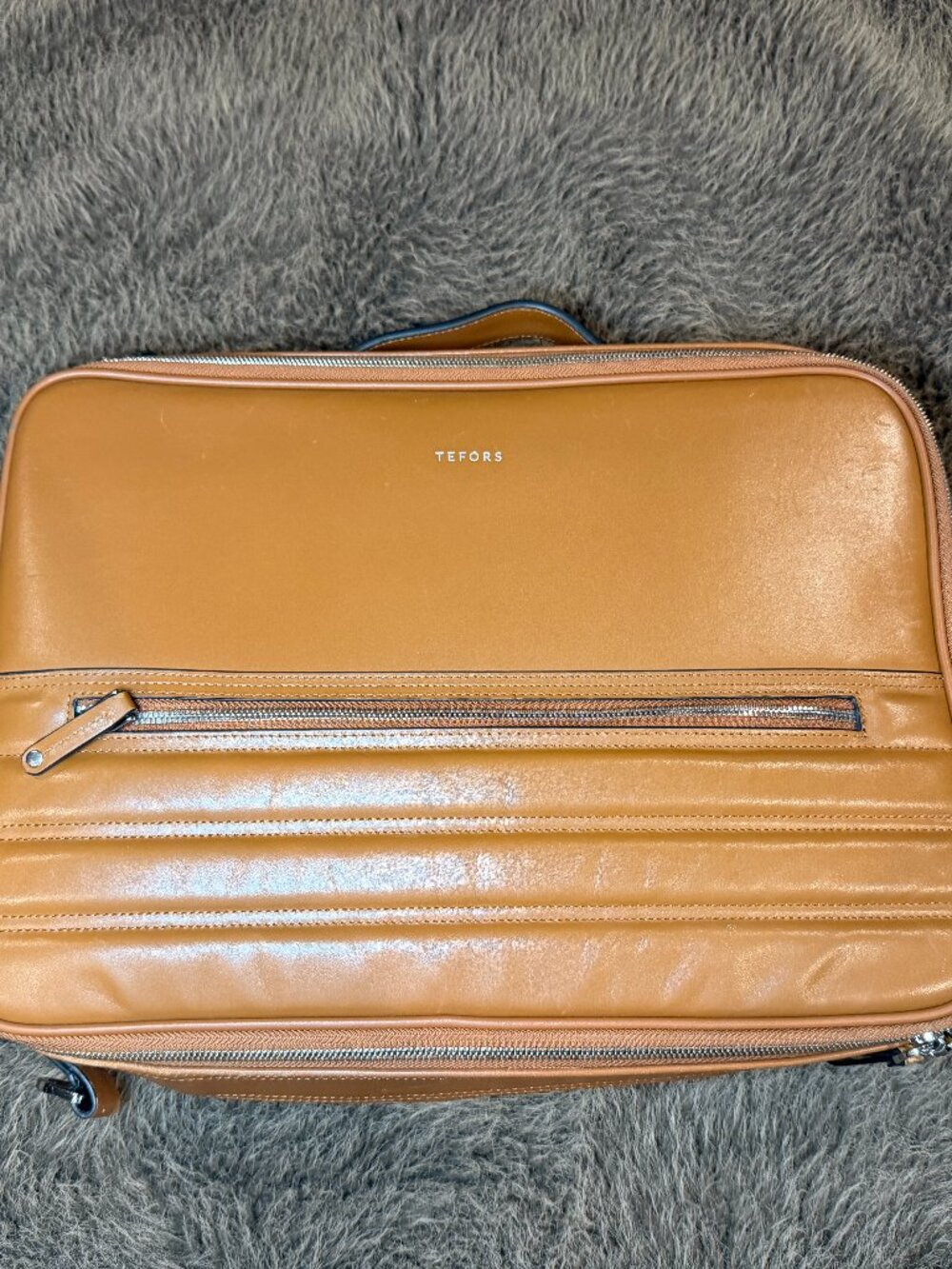 TEFORS Ultimatum Premium Leather Convertible Backpack Messenger Briefcase Tan